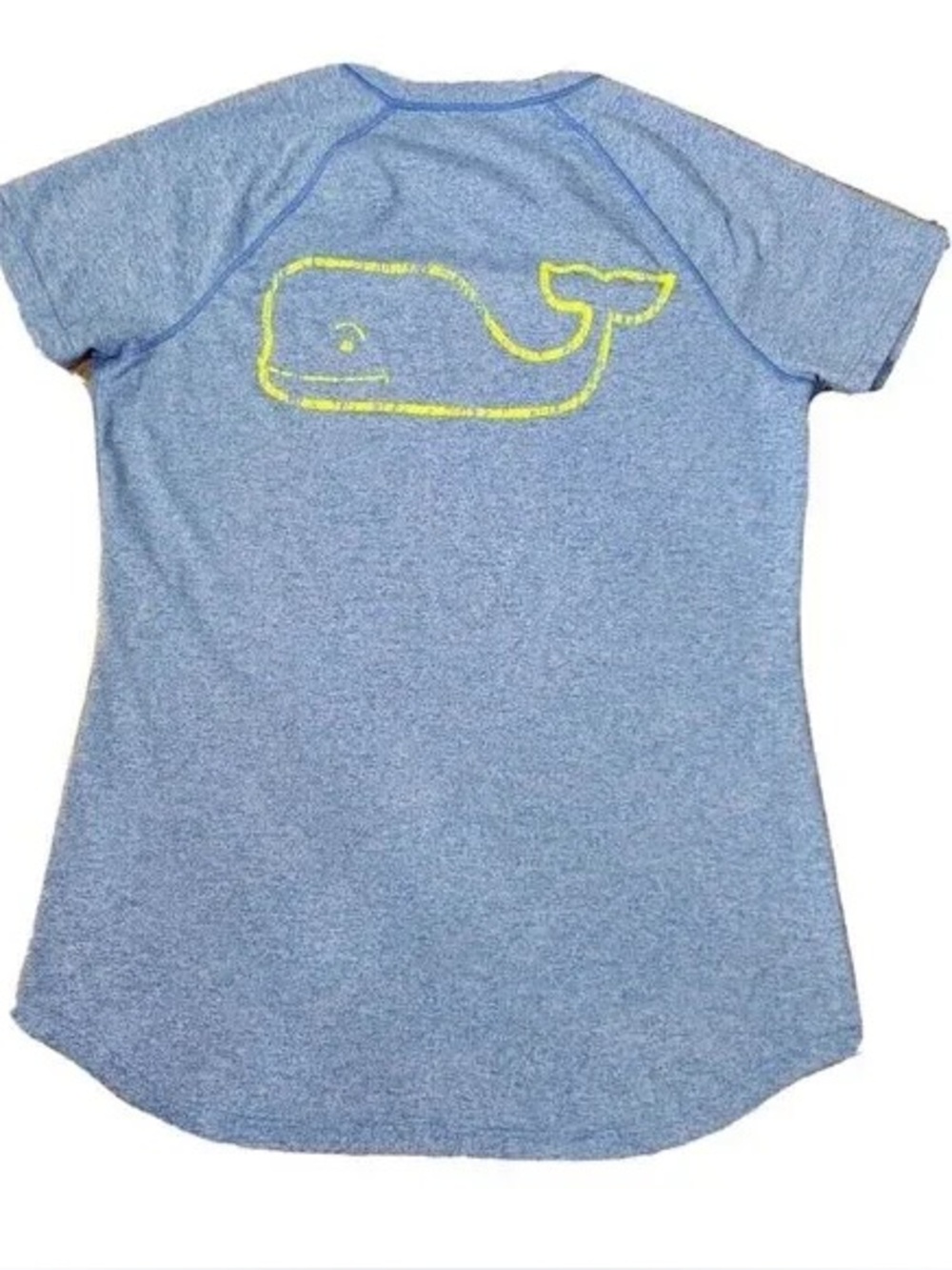 Vineyard Vines Performance Small Blue Heathered Whale Logo Women's T-Shirt